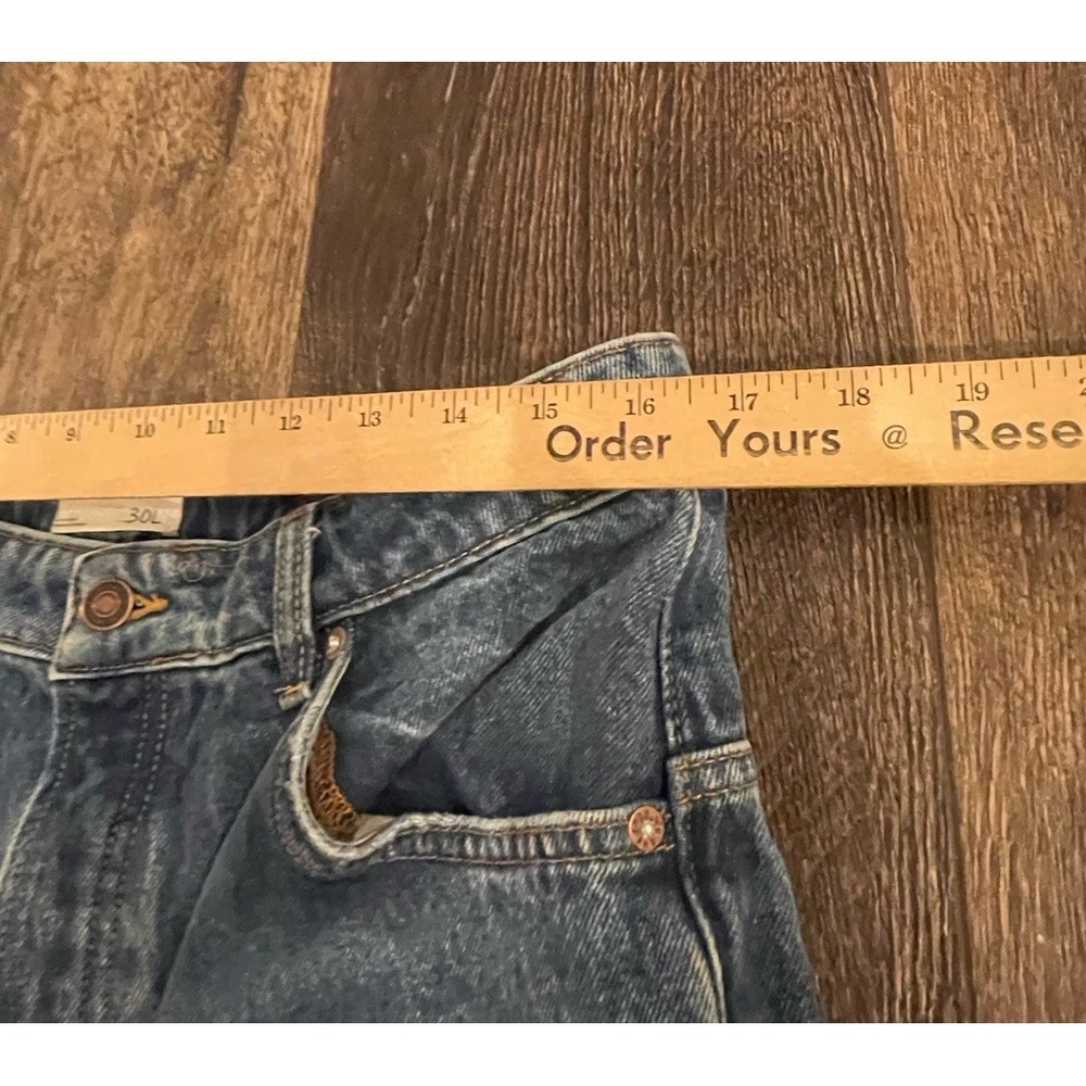Free People Jeans Womens 30L Deep Trance Dropped Boyfriend Wide Leg We The Free - Picture 8 of 13